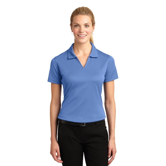 Polo Sport-Tek® Dri-Mesh® con cuello en V para mujer. L469 deporte-tek L469