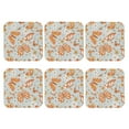 thumbnail image 2 of Disketp Retro Floral Butterfly Funny Coasters,6 Pcs Leather Coasters With Holder, Perfect Housewarming Hostess Gifts,Protect Furniture From Water Marks Scratch And Damage, 2 of 9