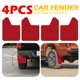 thumbnail image 1 of 4 guardabarros universales rojos para guardabarros para camioneta, SUV, guardabarros, 1 of 4