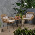 thumbnail image 2 of Kearney Chaises en Osier Tressé d'Extérieur avec Coussins (Ensemble de 2), 2 of 8