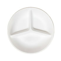 Greenprint® Clear Tops™ 9" Deep Round Plate. 3 Compartment. 200 ct