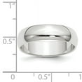 thumbnail image 3 of Primal Gold 10 Karat White Gold 6mm Half Round Band Size 5.5, 3 of 6