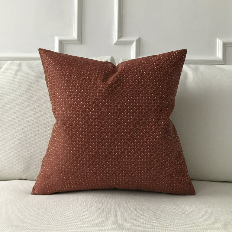 Burgundy and Gold French Geometric Throw Pillow Cover 22