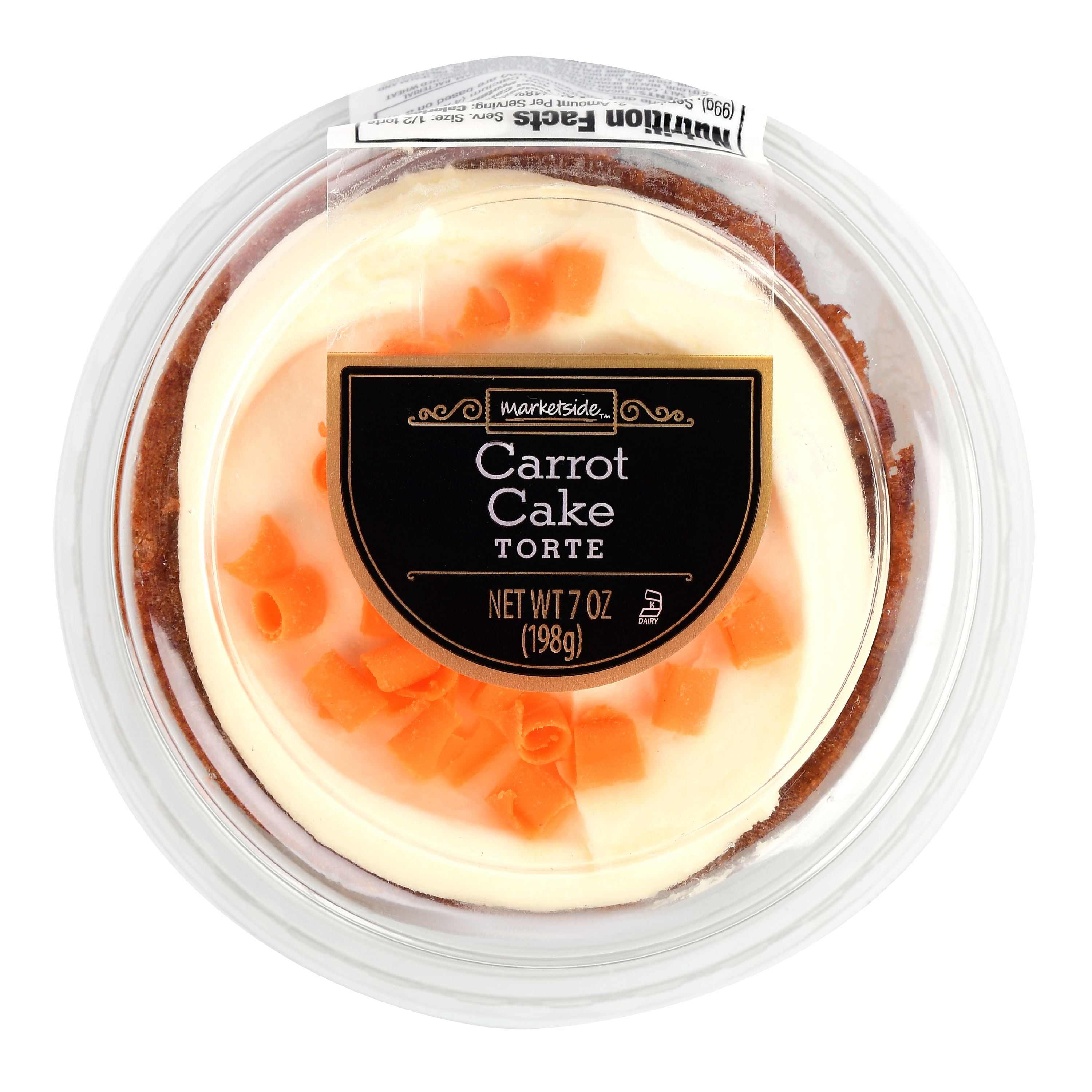 koste parallel Panter Marketside Carrot Cake Torte, 7 oz - Walmart.com