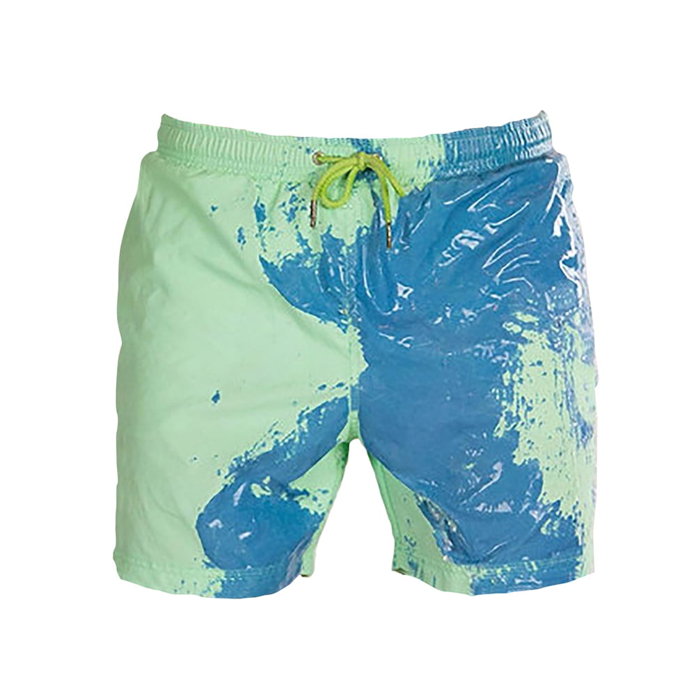 Funny Color Changing Swim Trunks Swimwear Summer Temperature Sensitive ...