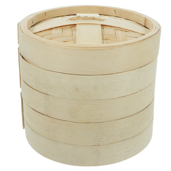 1Set Bamboo Steamer Cookware Basket Dim Sum Dumpling Food Steamer with Lid