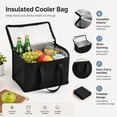 thumbnail image 5 of Insulated Cooler Bag - Portable Thermal Lunch Bag for Food Travel Picnic and Grocery Black, 5 of 5
