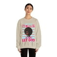 thumbnail image 4 of Glamour Queen Unisex Heavy Blend™ Crewneck Sweatshirt in Sand with 'I Will Need Bail Money' Logo, 4 of 4