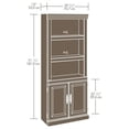 thumbnail image 4 of Pemberley Row Engineered Wood Classic Cherry Bookcase Rectangular Hidden Storage 71.25"H Unassembled, 4 of 6