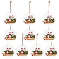 thumbnail image 2 of Fiudx Juego de Adornos para Árbol de Navidad, Diseño de Máscara de Papá Noel, de Hierro, Impresión a Alta Temperatura, Decoración Navideña, Regalo de Oficina, 7 Cm de Diámetro, 10 Piezas, 2 of 3