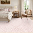 thumbnail image 2 of KoshiMe 8'x10' Area Rugs for Living Room, Machine Washable Rugs Non-Slip, Low Pile Soft Print Pattern Western Rug for Bedroom, Dining Room, Office, Light Pink, 2 of 9