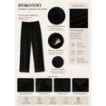 thumbnail image 3 of DOKOTOO Womens Casual Crochet Lace Pants Drawstring Elastic Waist Cropped Pants Lightweight Straight Leg Trousers with Pockets, 3 of 10