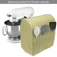 thumbnail image 2 of Abstract Stand Mixer Cover, Tartan Pattern with 2 Colored Little Symmetric Squares Summer Themed Art Image, Kitchen Appliance Organizer Bag Cover with Pockets, 5 Quarts, Yellow White, by Ambesonne, 2 of 4
