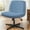 Blue, variant on EBQOSK Cross-Legged Chair,No Wheels Armless Swivel Home Office Chair Pink