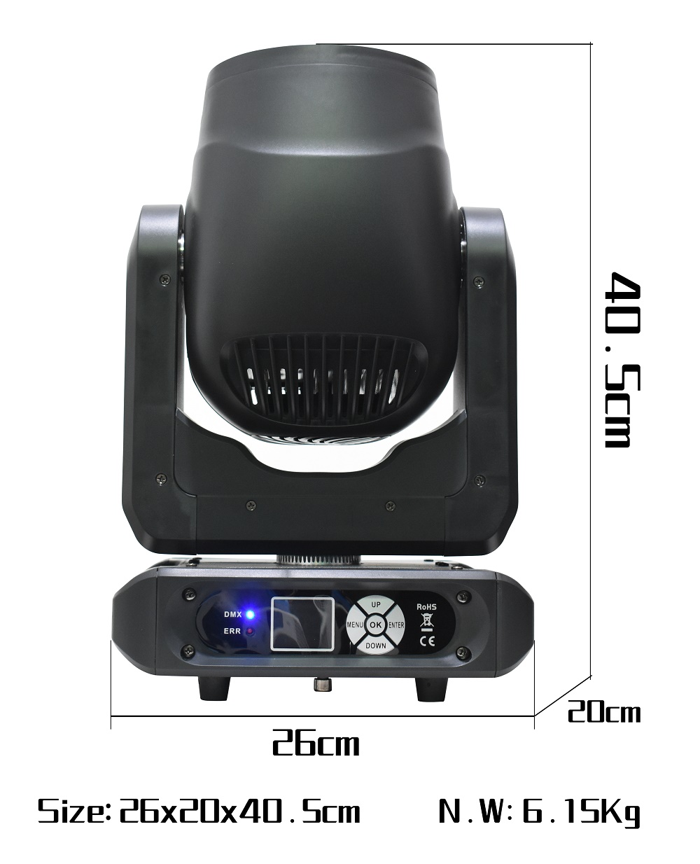Visual Show  Professional 200W LED Beam Moving Stage Light  with Stirp Wash Led Gobo for Club Party