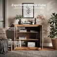 thumbnail image 5 of BELLEZE 3-Piece Modular Sideboard Cabinet with Storage Drawer and Display Glass Door, Freely Configurable Buffet Console Table & Credenza for Dining Room, Living Room, Entryway - Camel, 5 of 7