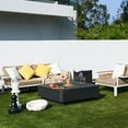 thumbnail image 4 of Elementi Plus Bergamo Propane Fire Pit for Outside Outdoor Fire Pit Table Smokeless Firepit Concrete Square Fire Table Patio Heater Fireplace 60000 BTUs - Dark Grey, 42.1 x 42.1 Inches, 4 of 9