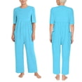 thumbnail image 5 of vastwit Adaptive Clothing for Adult Elderly Seniors Special Needs Anti-Strip Jumpsuit Long Sleeve Romper Sky Blue L, 5 of 6