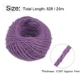 thumbnail image 2 of Uxcell 82ft Jute Twine 0.04inch 3 Ply Natural String for DIY Crafts Purple 2Pack, 2 of 7