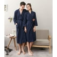 thumbnail image 2 of Women Waffle Knit Kimono Spa Robe Soft Cozy Breathable Lightweight Bathrobe with Side Pockets, 2 of 7