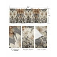 thumbnail image 3 of Burnt Orange Grey Flower Curtain Valance for Windows/Living Room/Kitchen/Bathroom/Café, Short Rod Pocket Tier Curtain Window Treatment Panel Vintage Spring Floral Botanical Topper Curtain 42''x12'', 3 of 6