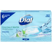 Dial Skin Care Bar Soap, Coconut Water, 4 Ounce, 6 Bars