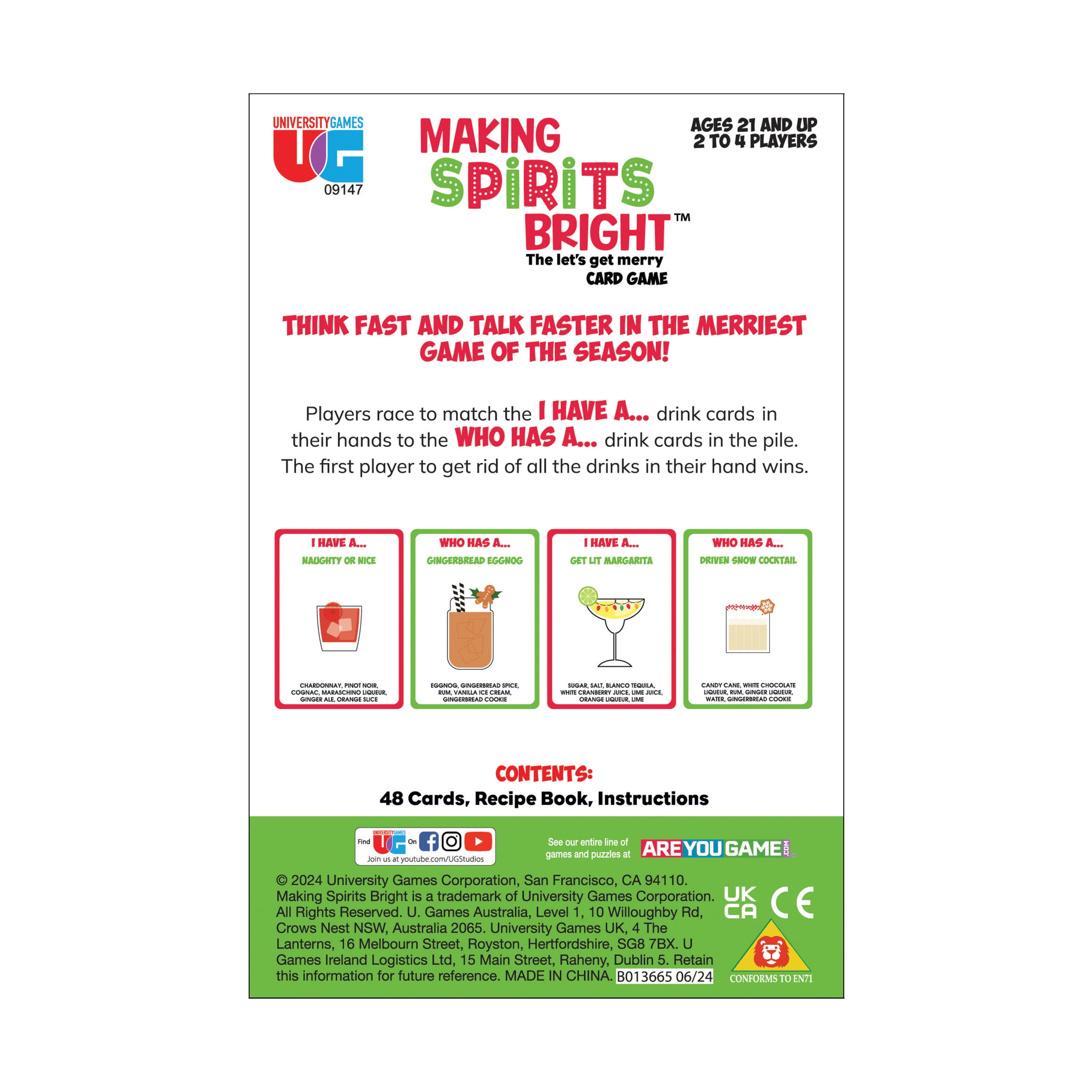 University Games Making Spirits Bright - The Let's Get Merry Card Game
