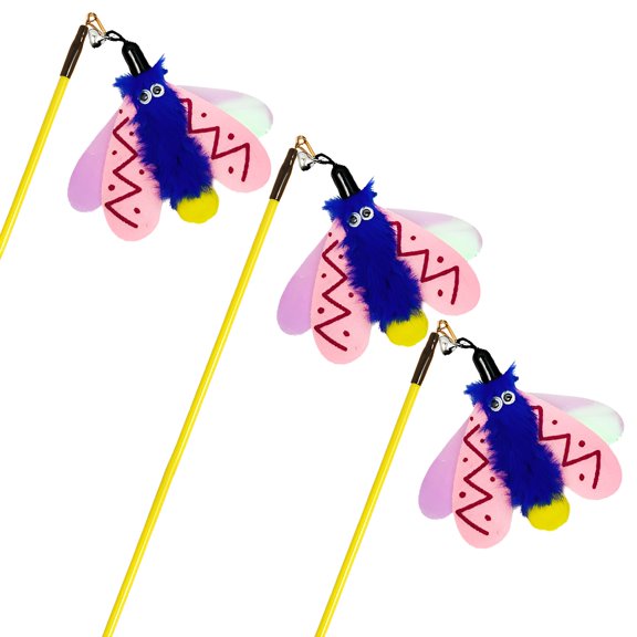 BESTSKY 3Pcs Interactive Cat Toy,Bright and Playful Colors Interactive Cat Toys,Fun Toy Design Kitten Toys,Style1