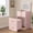 Pink, variant on Garvee 3 in 1 Vanity, Compact Vanity with 3 Drawers, Makeup Desk with Flip-up 3 Colors Lighting Mirror and Cushioned Stool, Small Vanities Nightstand Perfect for Bedroom White