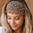 thumbnail image 2 of UJNDER Women Turban Hat With Bow Sequins Hair Bonnet Stylish Head Scarf Wrap Cover for Fashionable Ladies Coffee, 2 of 4