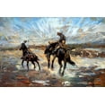 thumbnail image 2 of Bolokofsky, Ronald 32x23 White Modern Wood Framed Museum Art Print Titled - Buckin Bronco, 2 of 4