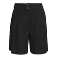 thumbnail image 4 of DHFJKG Womens Summer Straight Leg Shorts Casual Elastic Waist Solid Color Loose Fit Comfortable Daily Wear Shorts With Pockets Versatile Bottoms, 4 of 6
