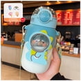 thumbnail image 2 of Large Capacity Water Bottle with Straw and Shoulder Strap   K, 2 of 7