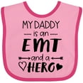 thumbnail image 3 of Inktastic My Daddy is an EMT and a Hero Boys or Girls Baby Bib, 3 of 4