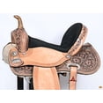 thumbnail image 5 of 12 In Western Horse Child Saddle American Leather Barrel Flex Tree Trail Hilason, 5 of 8
