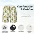 thumbnail image 6 of Picia Avocado Playing Music pattern Mens Swim Trunks with Compression Liner Stretch Beach Shorts Quick Dry with Zipper Pockets No-Chafing Board Shorts-X-Large, 6 of 9