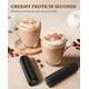 thumbnail image 5 of Batidora de leche recargable de mano, batidora eléctrica USB-C con varilla de acero inoxidable para café, latte, capuchino, matcha, chocolate caliente y crema., 5 of 5
