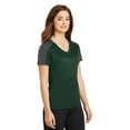 thumbnail image 4 of Sport-Tek Ladies PosiCharge Competitor Sleeve Blocked V Neck Tee-2XL (Forest Green/ Iron Grey), 4 of 6