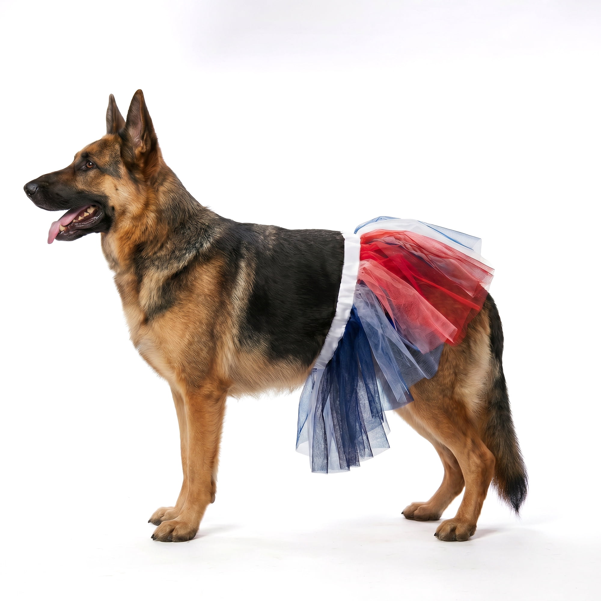 Vibrant Life Fourth of July Medium/Large Dog Tutu, Red, White, and Blue