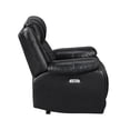 thumbnail image 6 of OakvillePark Orinthal Faux Leather Power Reclining Chair with LED and Charging Ports, Black, 6 of 17