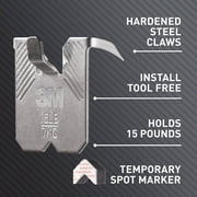 3M CLAW Drywall Picture Hanger, Holds 15 lbs, 1 Hanger/Pack