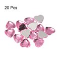thumbnail image 3 of Uxcell 20Pcs Acrylic Flat Back Rhinestones 20mm/0.8 inch Heart Artificial Gemstone for Crafts Jewelry Making Light Pink, 3 of 7