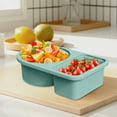 thumbnail image 3 of Taotanxi Reusable Silicone Snack Containers with Lids, Double Compartment Snackle Box Containers, Small Snackle Box for travel, picnics, or office meals, 3 of 6