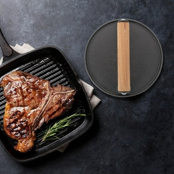 Milisten Burger Press Meat Press Plate Steel 1Pack Professional Chefs Grilling