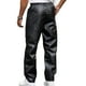 thumbnail image 4 of Pantalones de cuero para hombre, largos, resistentes al viento, holgados y modernos, de pierna recta, informales, de cuero para hombre., 4 of 6