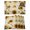 yellow, variant on Sunflower Black Placemats Set of 6, Yellow Petals Floral Farmhouse Bee Placemats for Dining Table, Place Mats for Kitchen Tabletop, Waterproof Wipeable Dining Table Mats Set