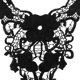 thumbnail image 3 of Embroidered Neckline Collar Flower Trimming Embellishment Applique Black Hugo Bordado Collar Escotado, 3 of 10