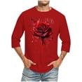 thumbnail image 1 of Chemises pour Hommes, Chemises à Manches Courtes Col Rond Imprimé Décontracté Mode, 1 of 4