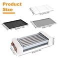 thumbnail image 4 of 3 In 1 Electric Hot Dog Roller Machine with Grill & Griddle 6-Roller Hot Dog Cooker Smokeless Non-Stick Indoor Outdoor with 3 Temp Levels for BBQ Sausages Skewers Burgers Vegetables, 4 of 17
