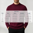 thumbnail image 3 of Zylanna Men Mock Neck Sweater, Soft Solid Color Long Sleeve Warm Pullover Knit Jumper for Daily Wear Wine, 3 of 8